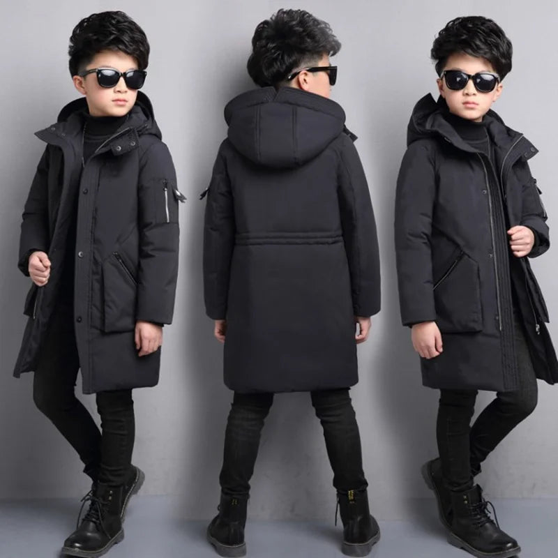 Long Hooded Puffer Jacket