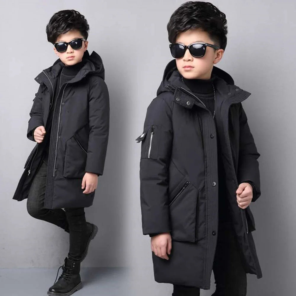 Long Hooded Puffer Jacket