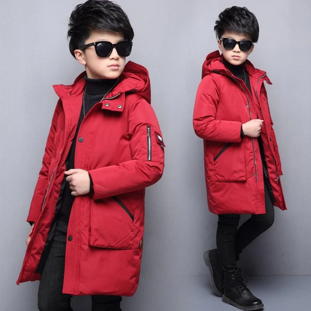 Long Hooded Puffer Jacket