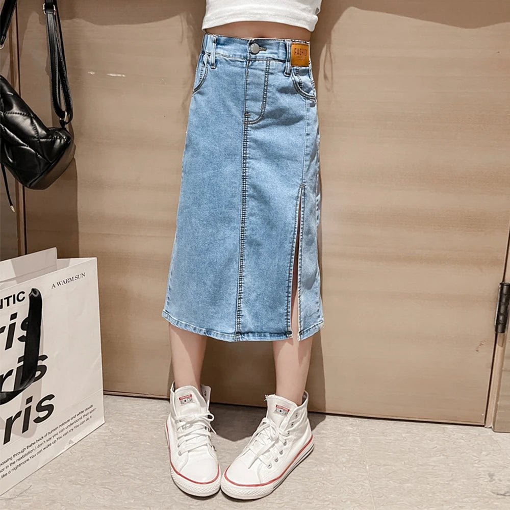 Ankle Length Jean Skirt