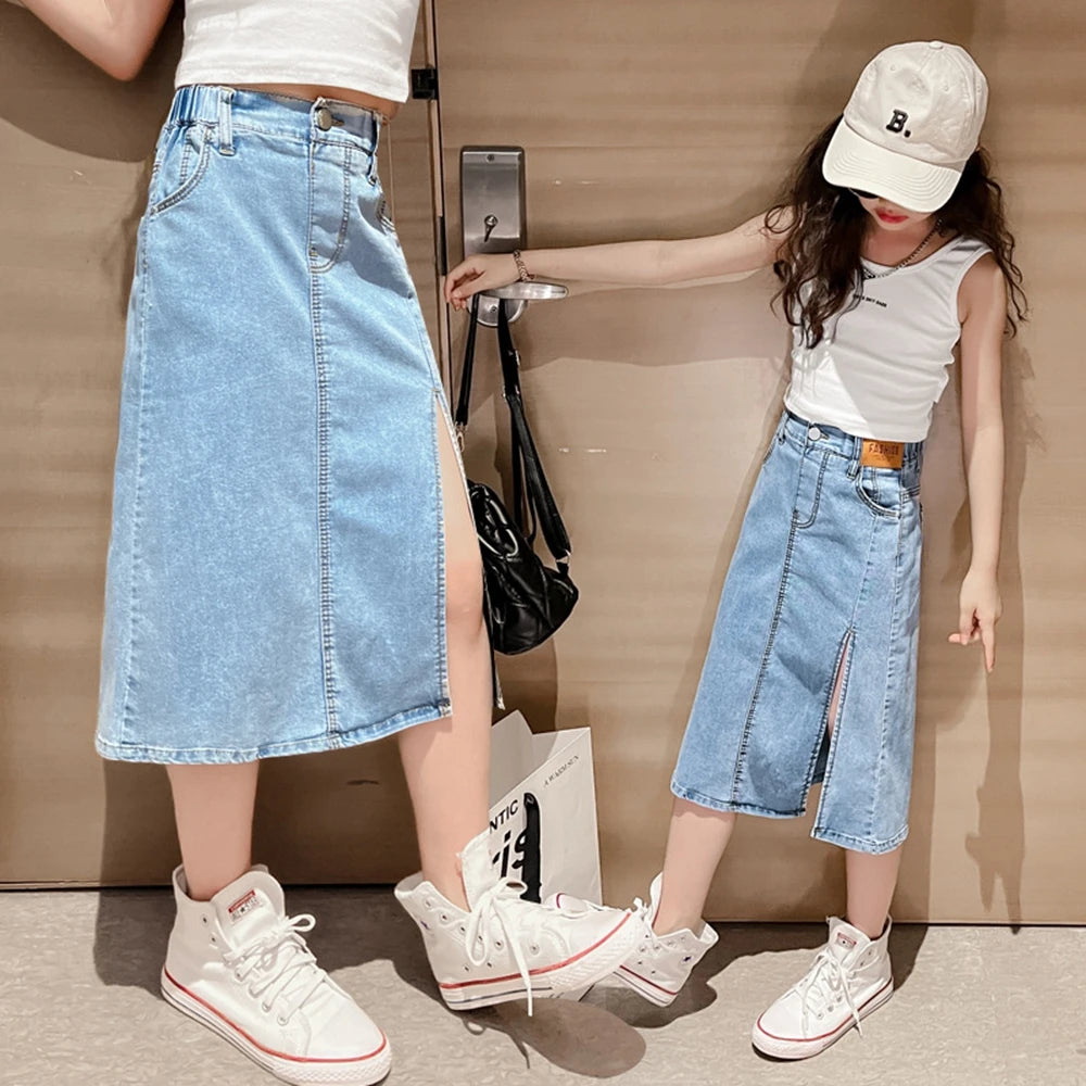 Ankle Length Jean Skirt