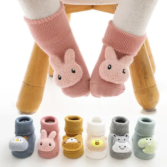 Cozy Cartoon Animal Sock