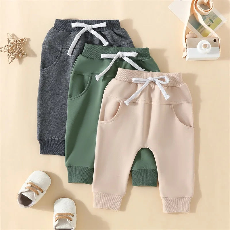 Elastic Waist Track Pants (3pcs)