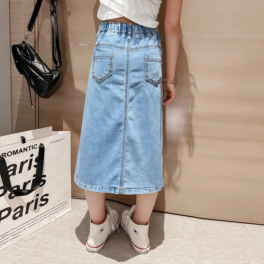 Ankle Length Jean Skirt