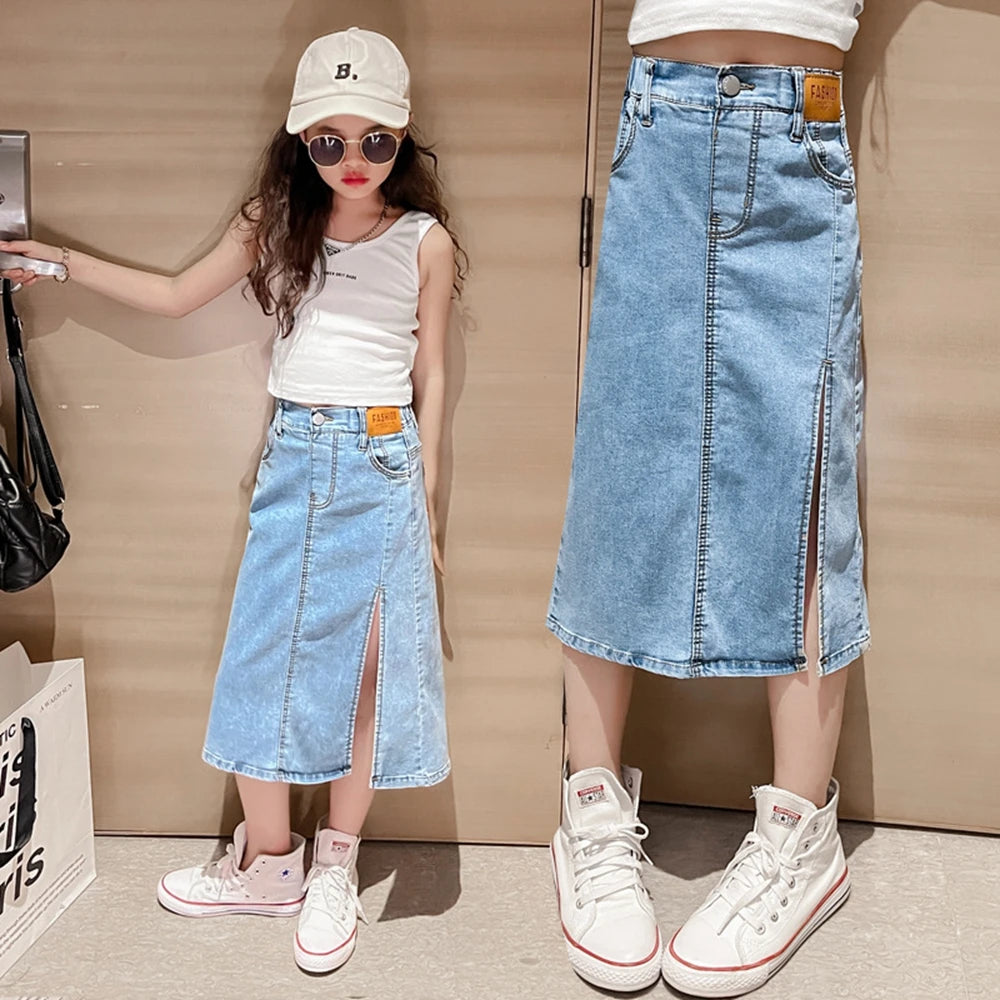 Ankle Length Jean Skirt