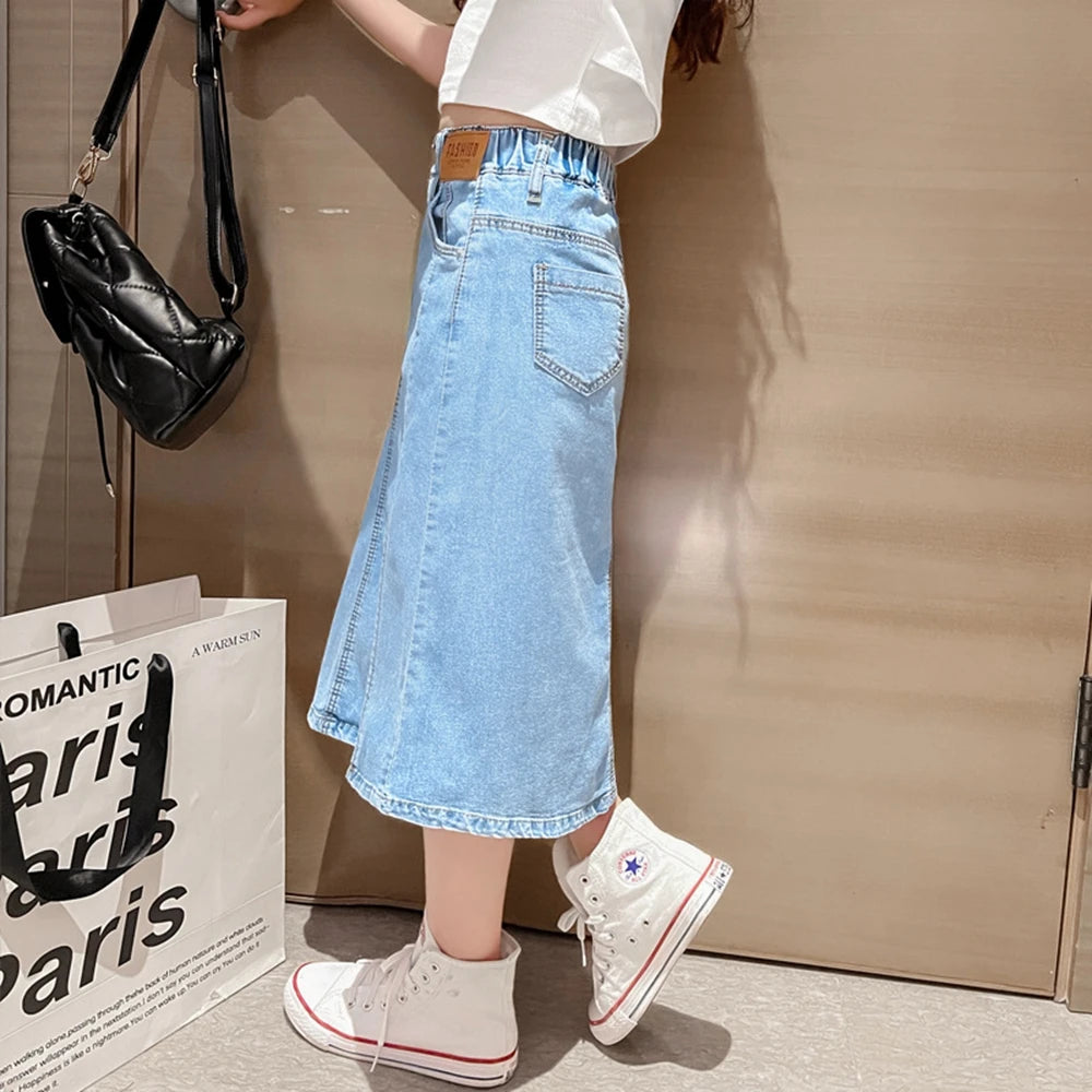 Ankle Length Jean Skirt